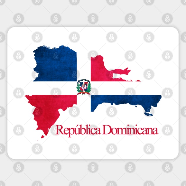 República Dominicana - Dominican Republic Flag Sticker by Hispaniola-Fineart